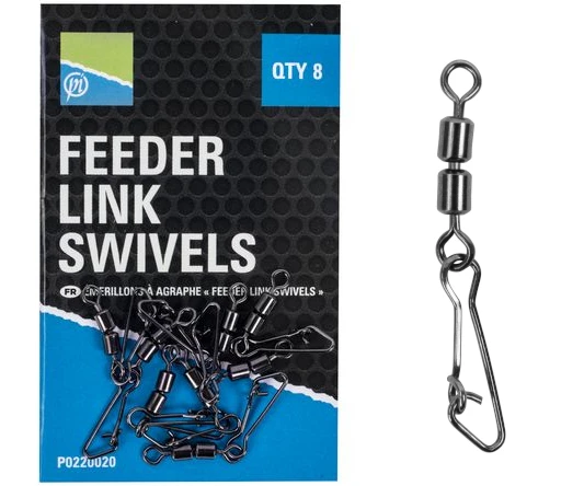 Preston Double Feeder Link Swivels, 8 Stuks! 5 Preston Double Feeder Link Swivels, 8 Stuks! - Afbeelding 3