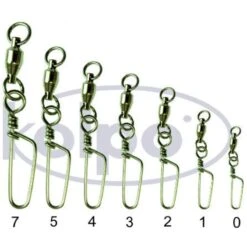 Kolpo Ball Bearing Swivel With Snap Size 3 130lb/58,89kg (5pcs)