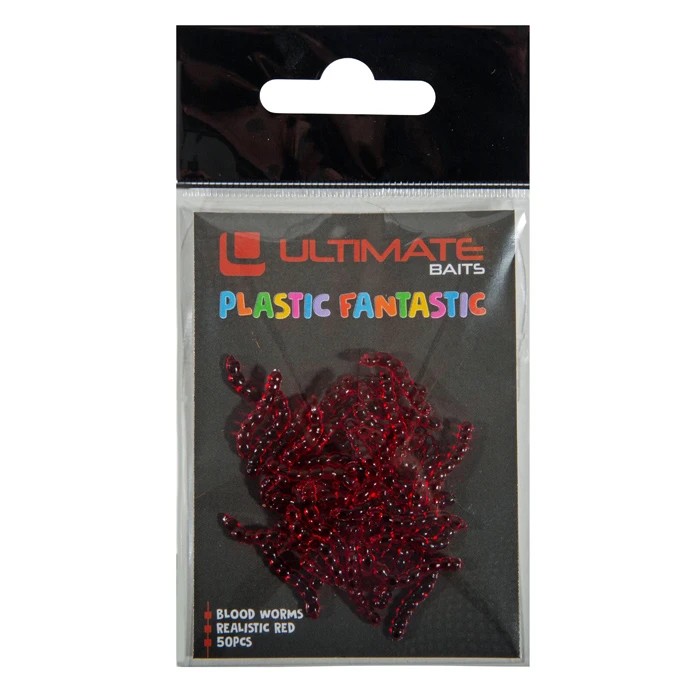 Ultimate Baits Bloodworms Transparant Red Imitatie Aas (50pcs) 4 Ultimate Baits Bloodworms Transparant Red Imitatie Aas (50pcs) - Afbeelding 2