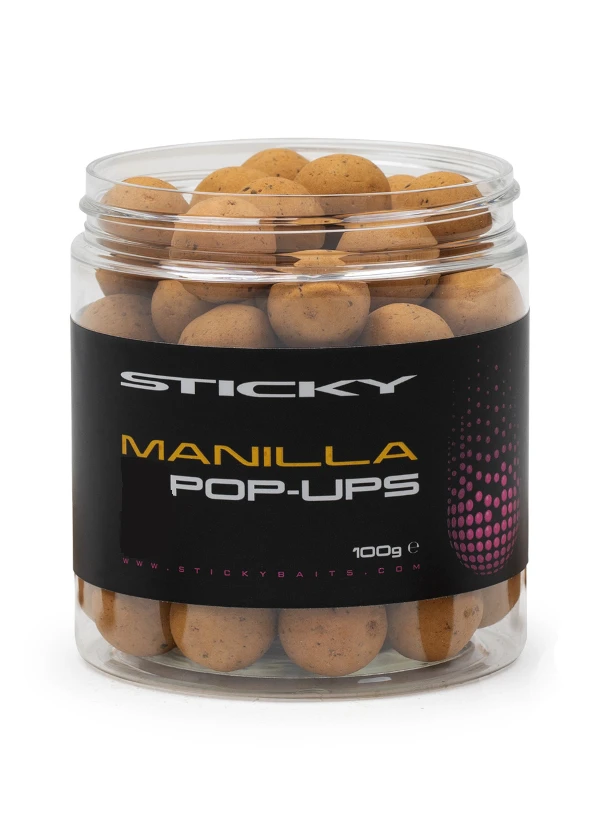 Sticky Baits Manilla Pop-Ups 12mm 100gr Pot 3 Sticky Baits Manilla Pop-Ups 12mm 100gr Pot