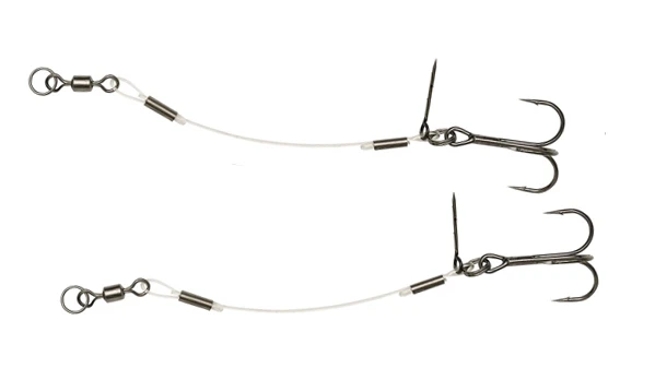 Kinetic Single Stinger Fluo Carbon 60lbs 45mm #4 Black 2pcs 3 Kinetic Single Stinger Fluo Carbon 60lbs 45mm #4 Black 2pcs