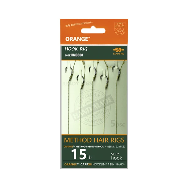 Life Orange Method Hair Rigs Hook #10, Series 3 - 5pcs 4 Life Orange Method Hair Rigs Hook #10, Series 3 - 5pcs - Afbeelding 2