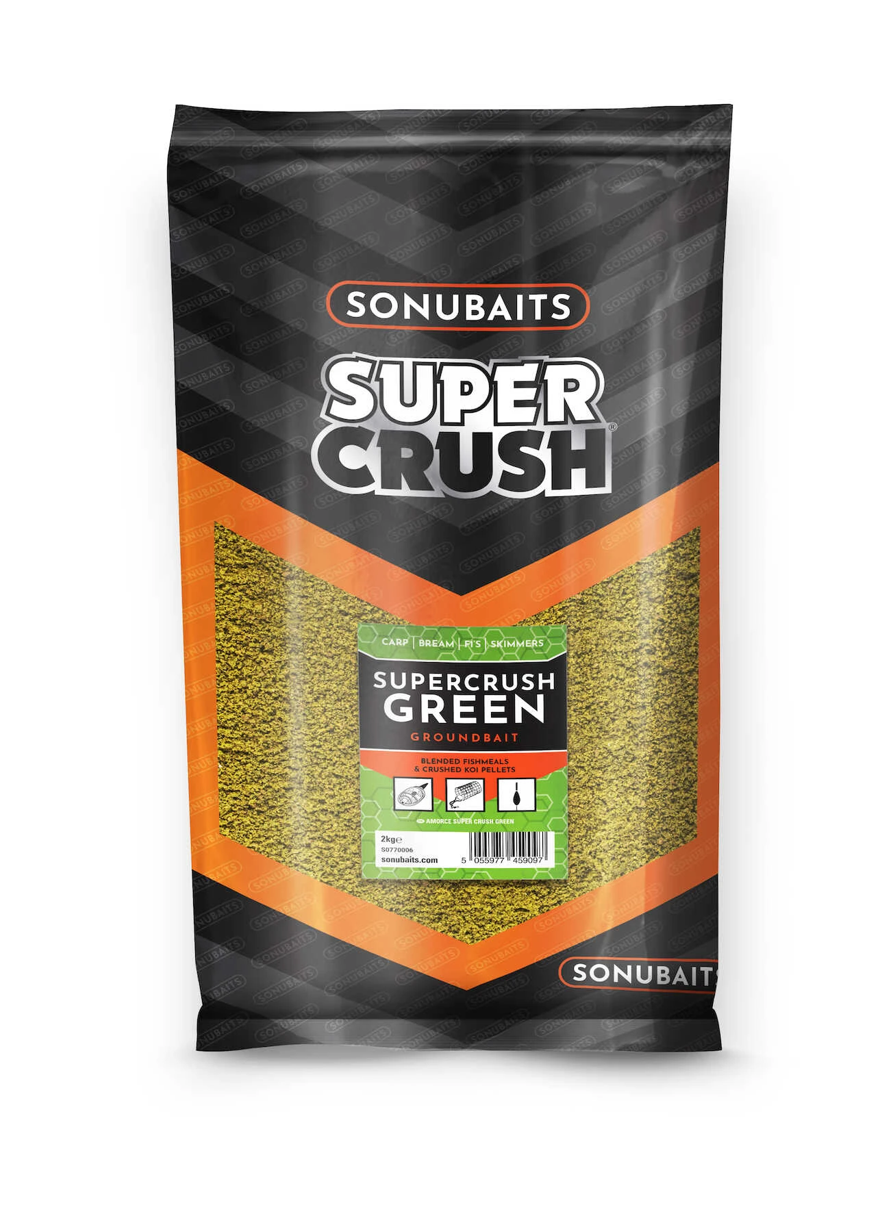 Sonubaits Supercrush Green Groundbait Lokvoer (2kg) 5 Sonubaits Supercrush Green Groundbait Lokvoer (2kg) - Afbeelding 3