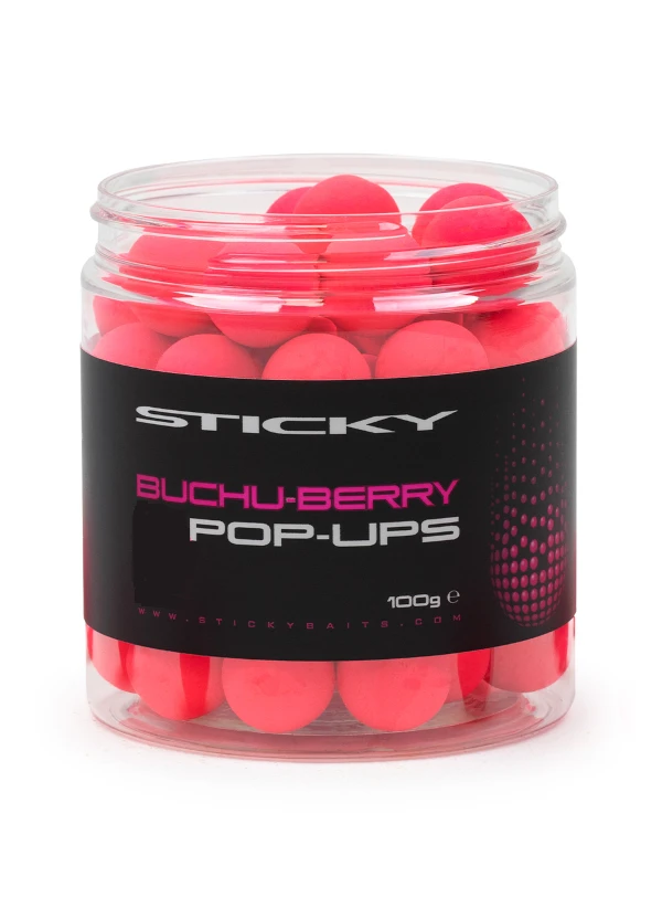 Sticky Baits Buchu-Berry Pop-Ups 12mm 100gr Pot 3 Sticky Baits Buchu-Berry Pop-Ups 12mm 100gr Pot