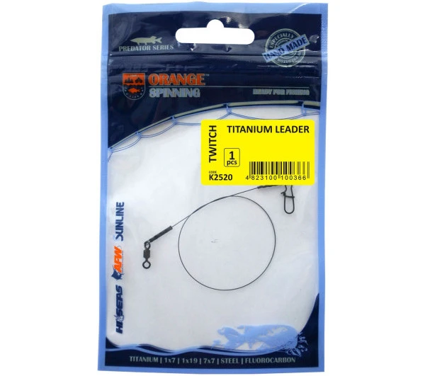 Life Orange Titanium-Leader 1 Pcs 18,1kg/40 Lb 30cm 3 Life Orange Titanium-Leader 1 Pcs 18,1kg/40 Lb 30cm