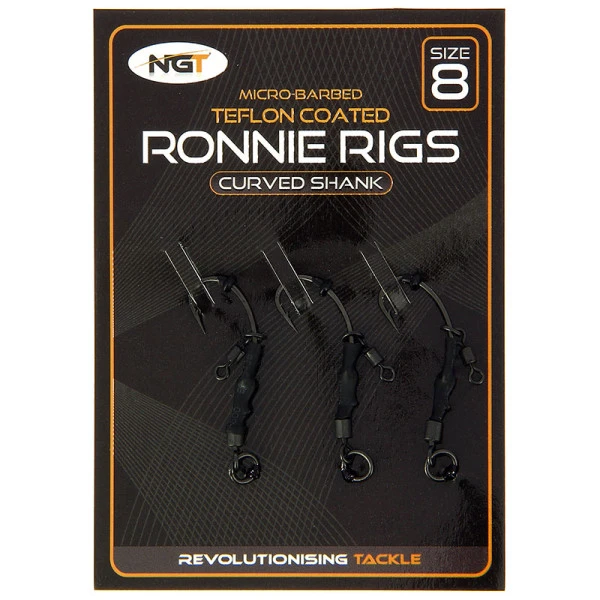 NGT Ronnie Rigs - 3 Pack With Teflon Hooks Size 6 4 NGT Ronnie Rigs - 3 Pack With Teflon Hooks Size 6 - Afbeelding 2