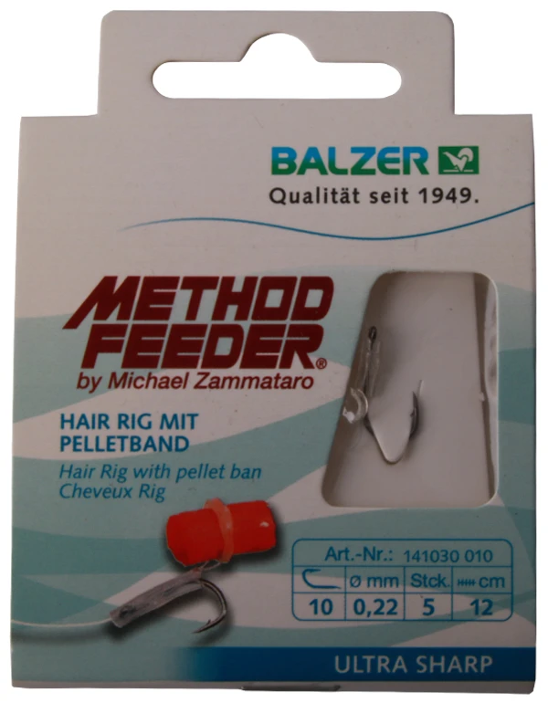 Balzer Zammataro Method Feeder Hair Rig - Size 12 (0.20mm) 4 Balzer Zammataro Method Feeder Hair Rig - Size 12 (0.20mm) - Afbeelding 2