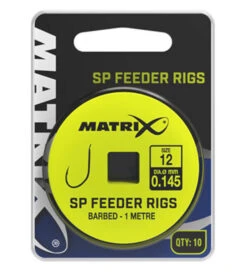 Matrix 1m SP Feeder Rigs 18/0.125 Barbed X10