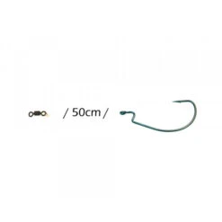 Rozemeijer Fluoro Carbon Offset Rigs 50cm (2pcs) Size 2