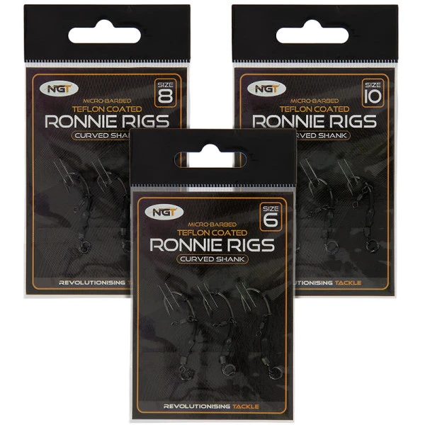 NGT Ronnie Rigs - 3 Pack With Teflon Hooks Size 6 5 NGT Ronnie Rigs - 3 Pack With Teflon Hooks Size 6 - Afbeelding 3