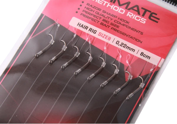 Ultimate Method Hair Rig Size 10 / 0,22mm / 8cm / 8pcs 4 Ultimate Method Hair Rig Size 10 / 0,22mm / 8cm / 8pcs - Afbeelding 2
