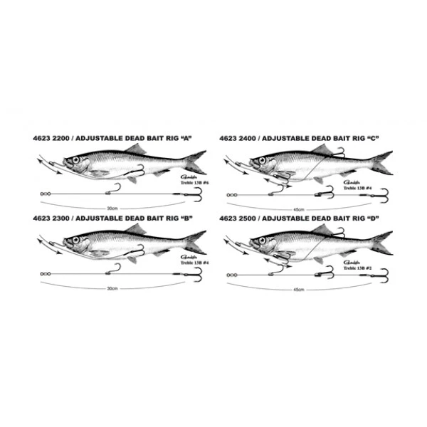 Spro Adjustable Dead Bait Rig Type D 3 Spro Adjustable Dead Bait Rig Type D