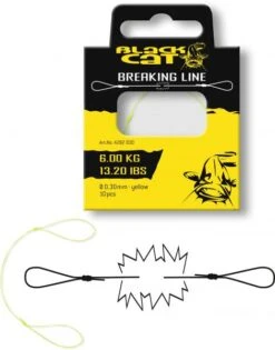 Black Cat Breaking Line 0,40mm 9,6kg/21,2lb Yellow (10 Stuks)